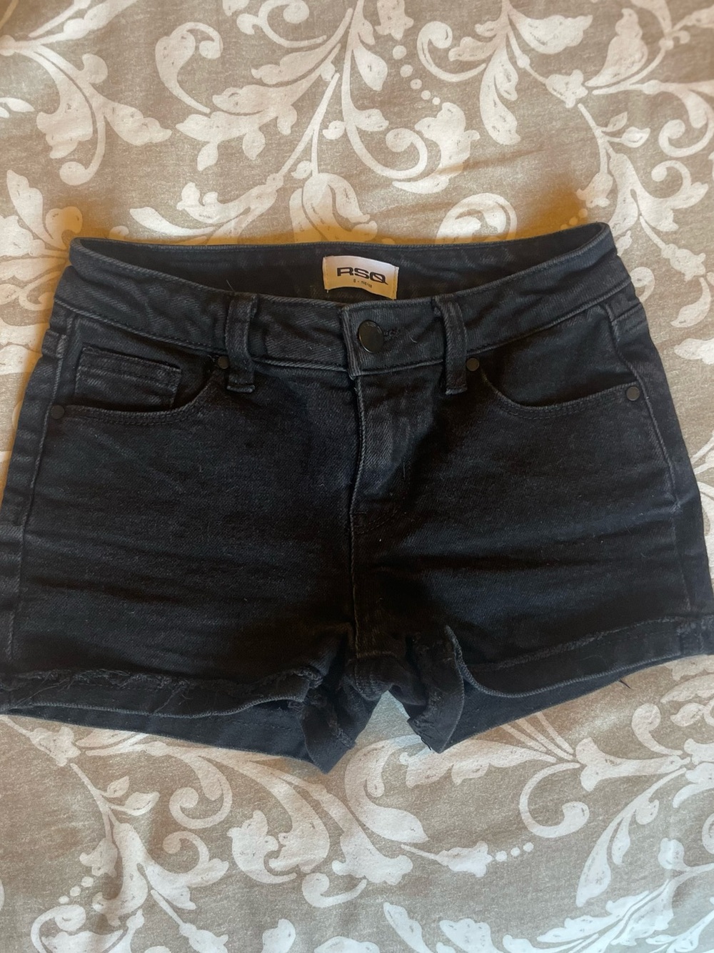 RSQ Black Denim Cutoff Jean Shorts